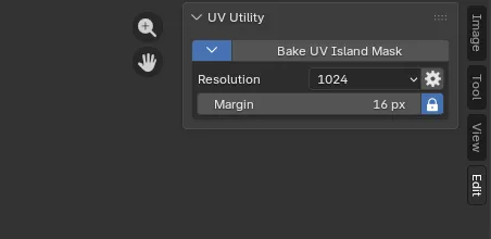 UV Island Mask サイドバー